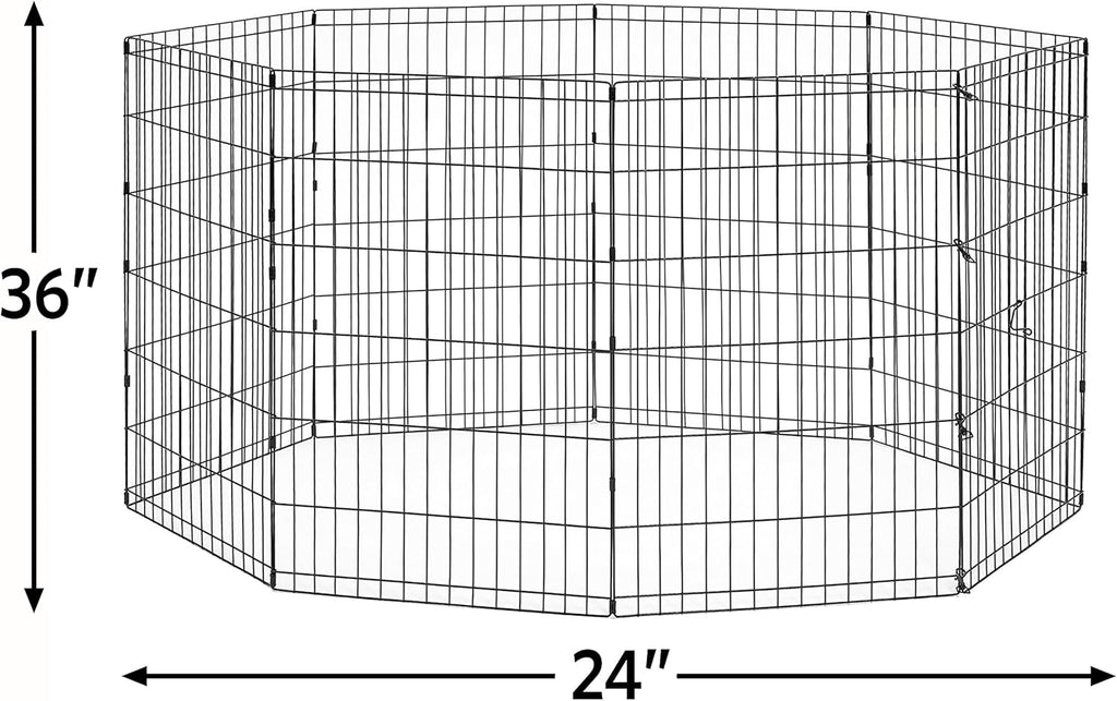 by Midwest 36-Inch Exercise Pen, No Door, 16 Sq Ft Play Area | for Indoor and Outdoor Use, No Door Design for Maximum Security, Easy to Set Up, Foldable Playpen
