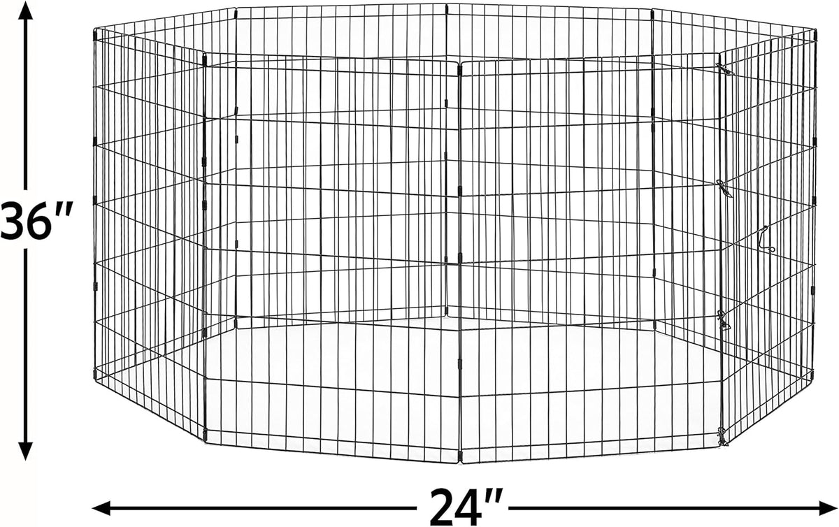 by Midwest 36-Inch Exercise Pen, No Door, 16 Sq Ft Play Area | for Indoor and Outdoor Use, No Door Design for Maximum Security, Easy to Set Up, Foldable Playpen