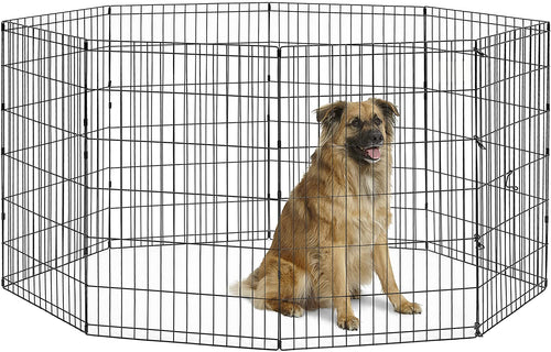 by Midwest 36-Inch Exercise Pen, No Door, 16 Sq Ft Play Area | for Indoor and Outdoor Use, No Door Design for Maximum Security, Easy to Set Up, Foldable Playpen