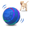 Interactive Toy Dog Ball, Active Rolling Ball for Dogs with Flashing LED Light, Moving Bouncing Toys Ball for Medium Large Dogs, USB Rechargeable, Blue