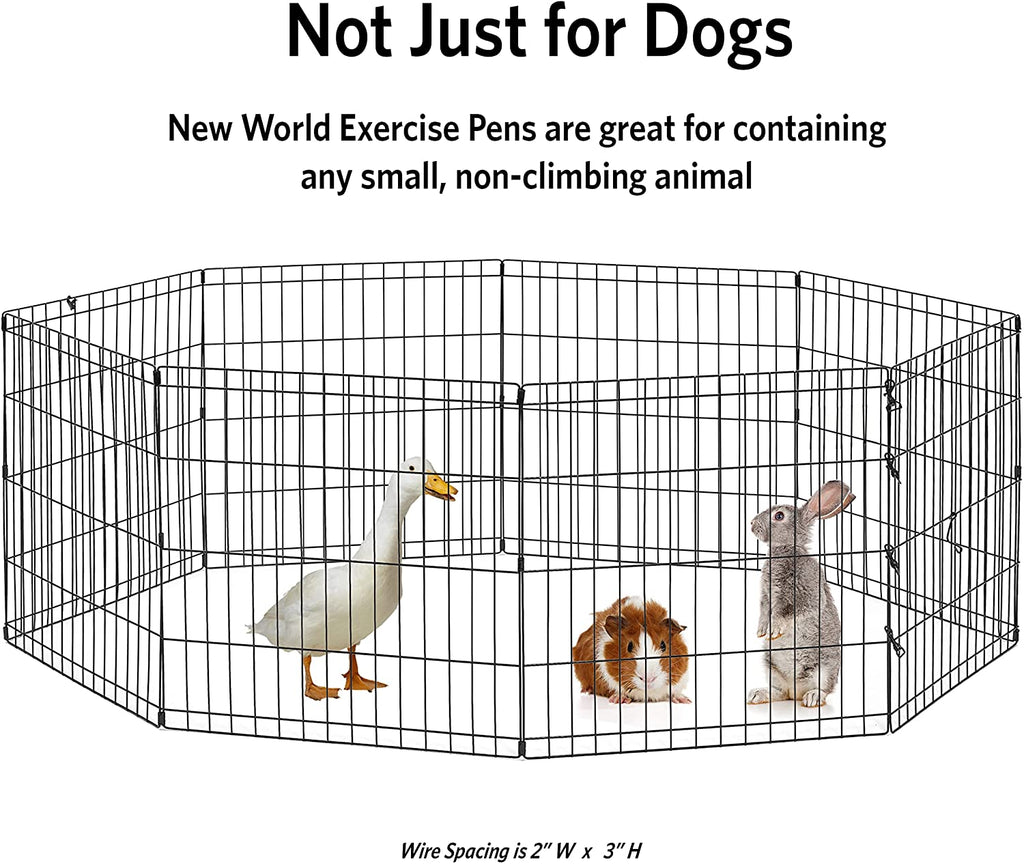 by Midwest 36-Inch Exercise Pen, No Door, 16 Sq Ft Play Area | for Indoor and Outdoor Use, No Door Design for Maximum Security, Easy to Set Up, Foldable Playpen