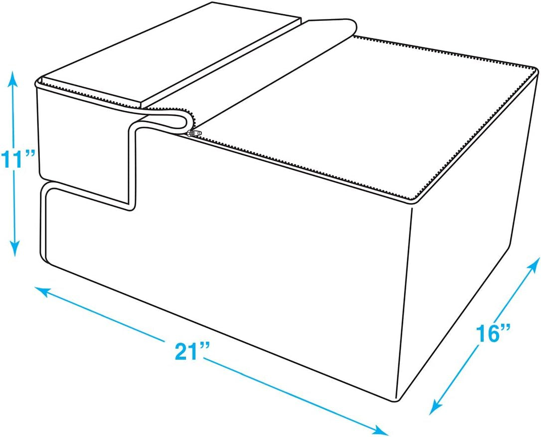 Dog Stairs & Steps - Foam Steps for Small Dogs & Cats, Non-Slip Indoor Balanced Pet Step Support, Dog Ramp, No Assembly, Foldable Stair, 3-Step
