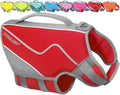 Dog Life Vest Neoprene Dog Swim Vest, M, Red | High Visibility Adjustable for Doggy Cat Puppy, Lifejacket with Leash Ring & Handle for Swimming & Boating